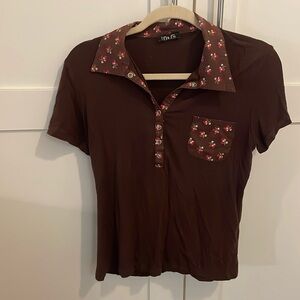 Dolce and Gabana cherry polo shirt